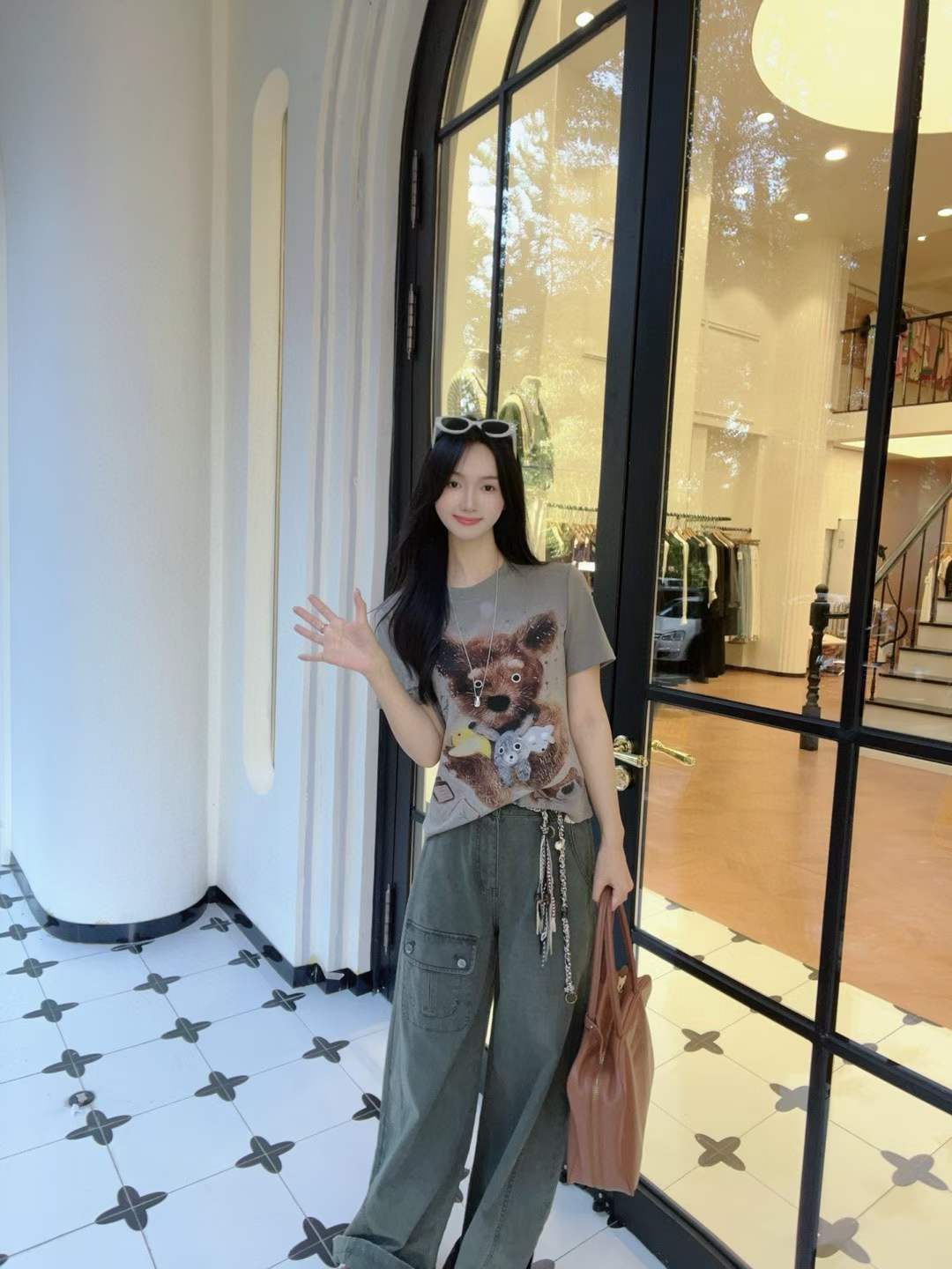 KIM专属超级显瘦工装裤