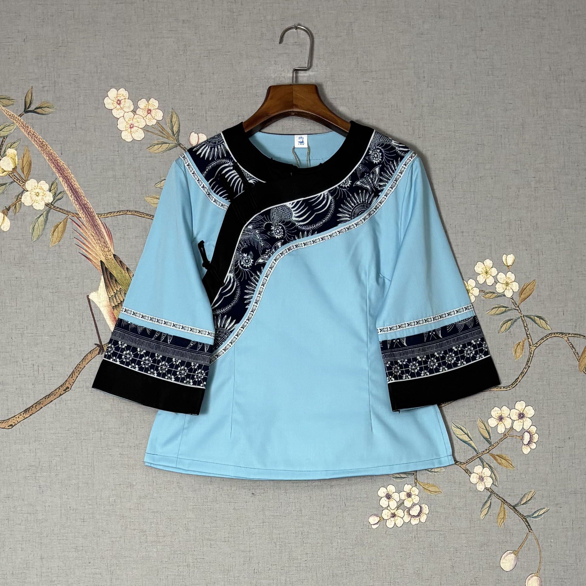 土家妹【工厂清仓】薄款土家族苗族传统民族服7分袖女款上衣1076