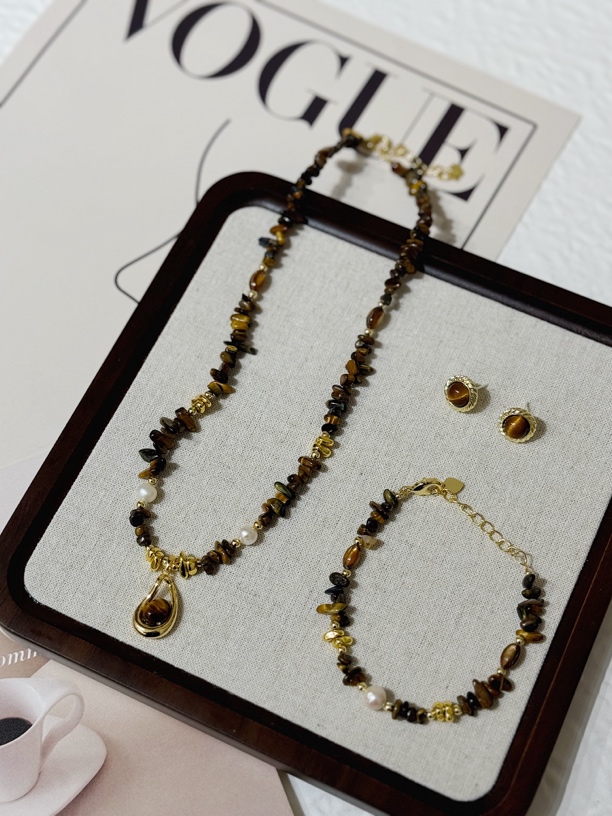 钛钢项链 LARVINA 复古项链套装三件套