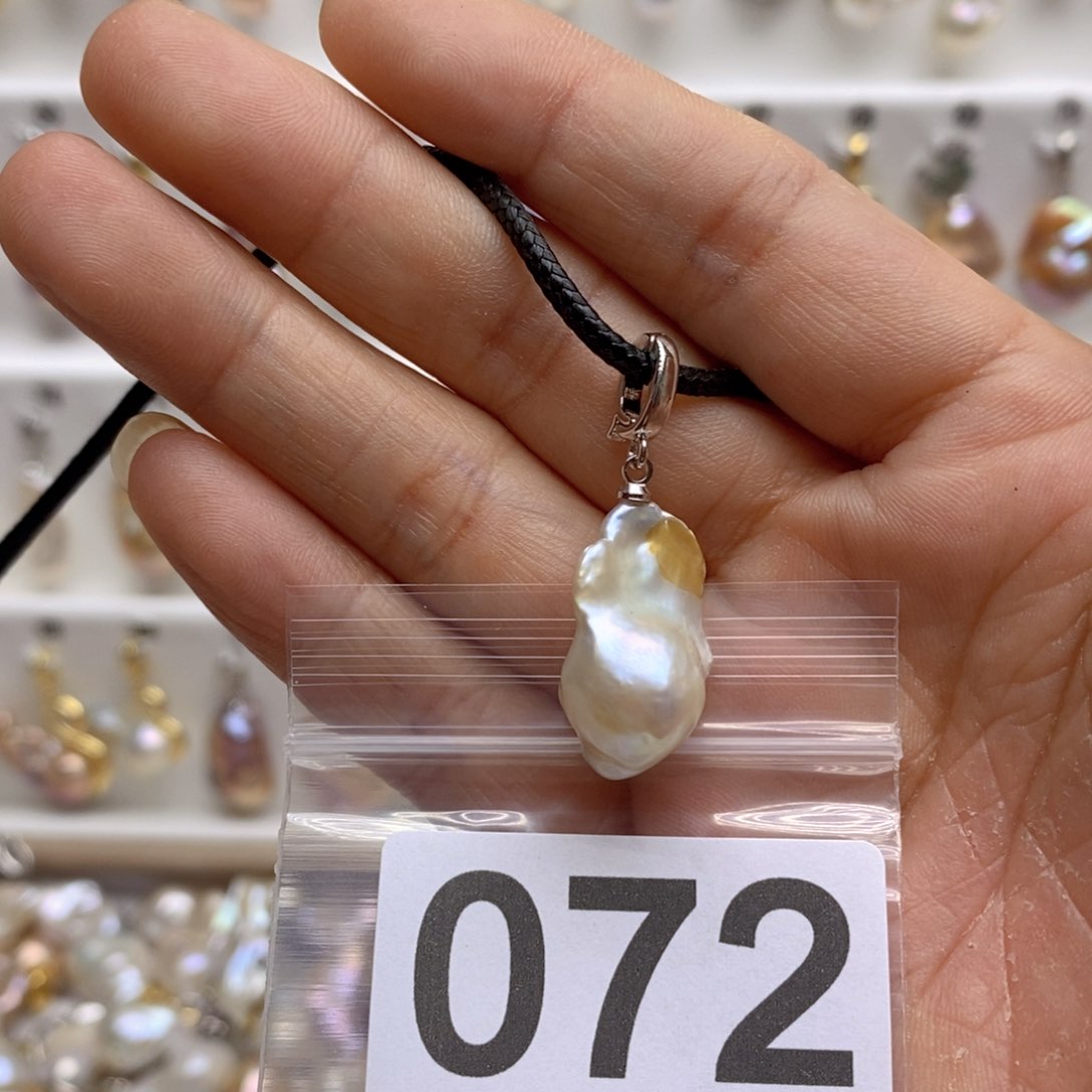 淡水珍珠颈饰银S925镶嵌72