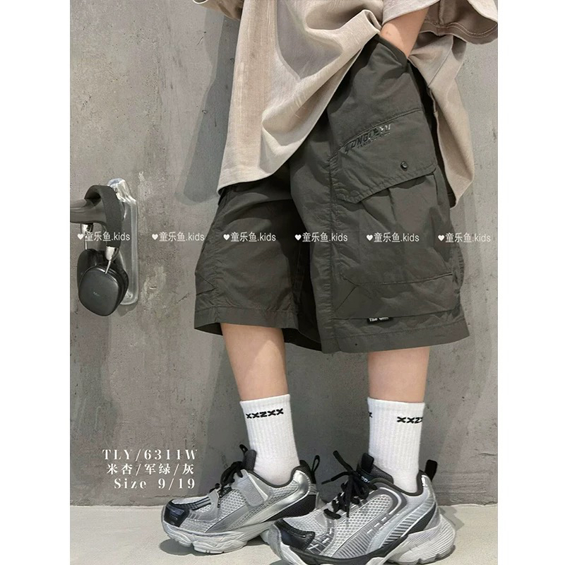 童乐鱼2025款夏季工装短裤