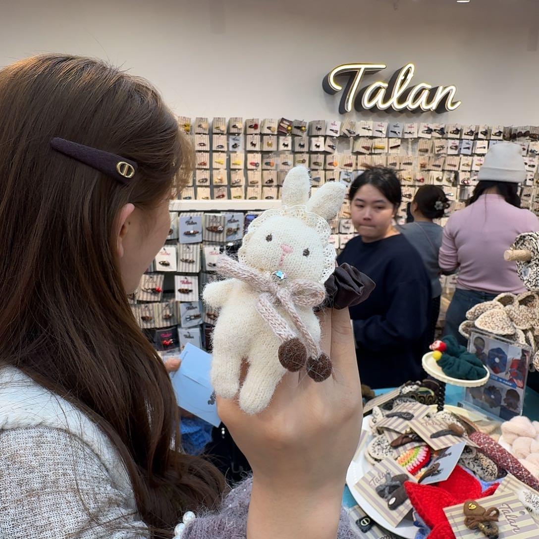 布艺铁合金小兔子面膜发绳