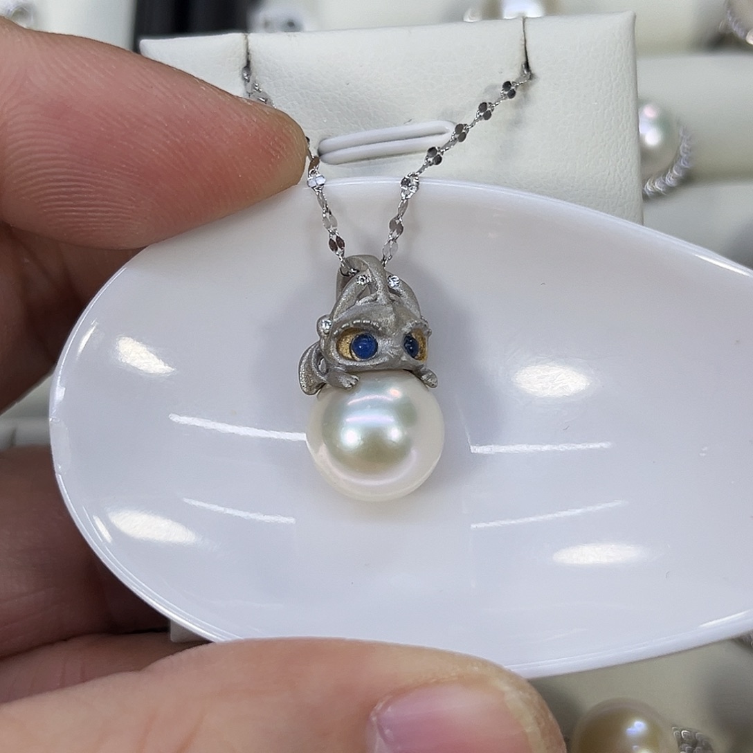 淡水珍珠颈饰银S925镶嵌