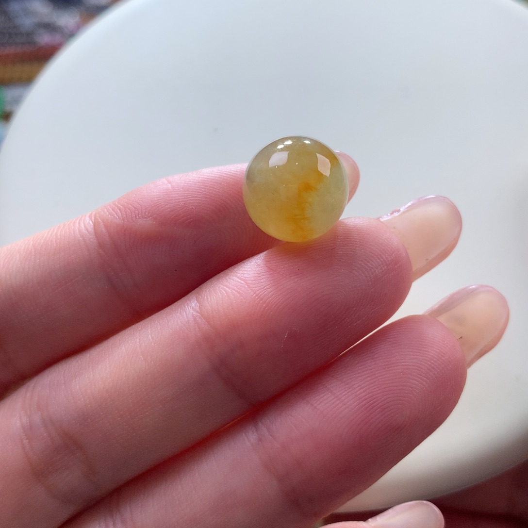 翡翠颈饰未镶嵌翡翠冰黄翡卡12+