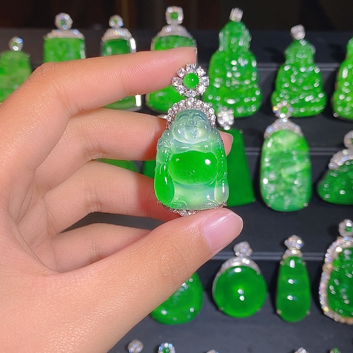 翡翠银S925镶嵌颈饰