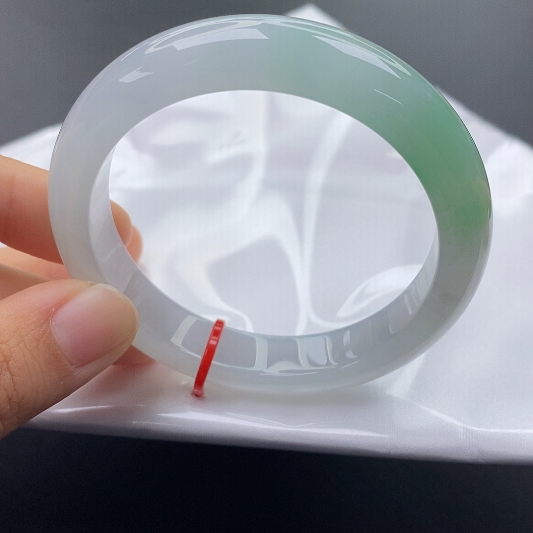 翡翠未镶嵌手镯54正圈