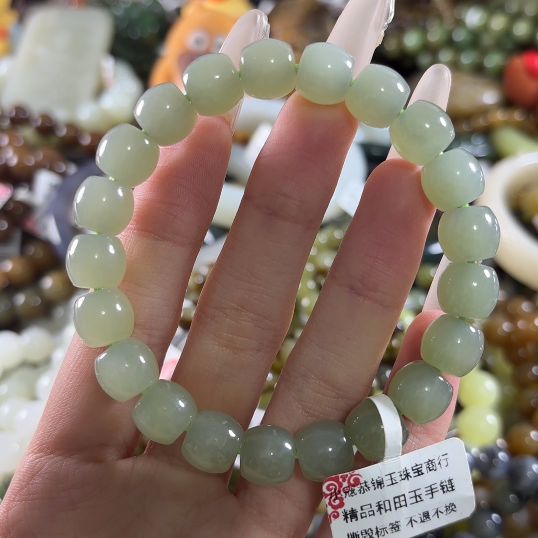 和田玉未镶嵌手链154