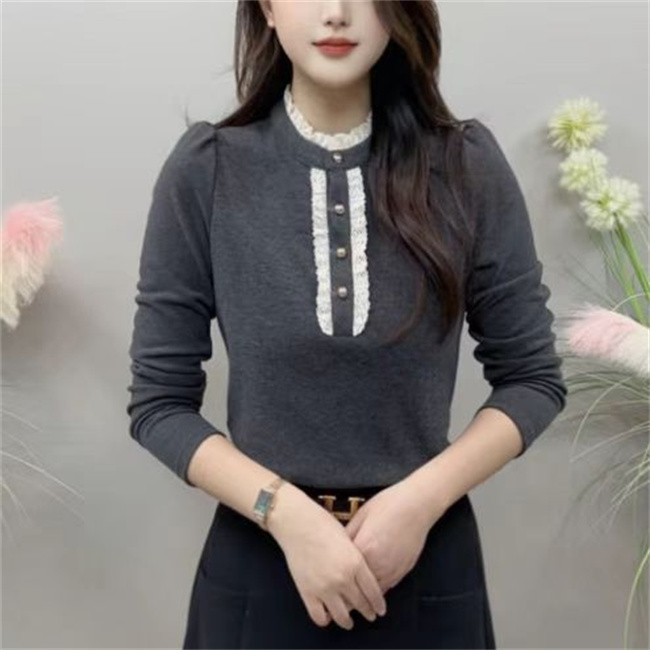 2025新款简约时尚秋冬打底衫气质保暖简约休闲欧若风内搭上衣5113