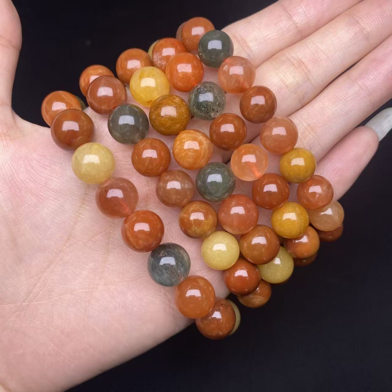 Y24福禄寿兔毛单圈水晶手链多样性发一