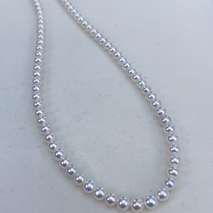 淡水珍珠颈饰银S925镶嵌5-5.5炫彩极强光