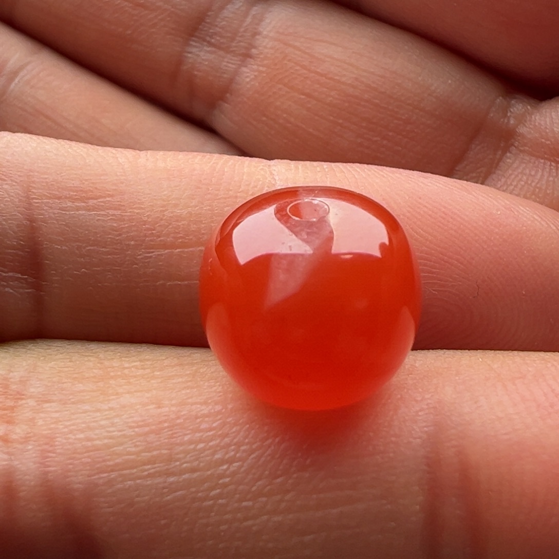 南红玛瑙老型12x10.5孔白马牙未镶嵌