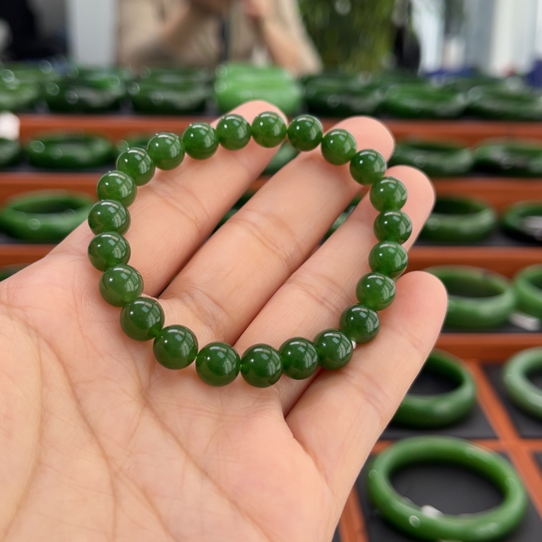 未镶嵌手串和田玉（碧玉）相***点