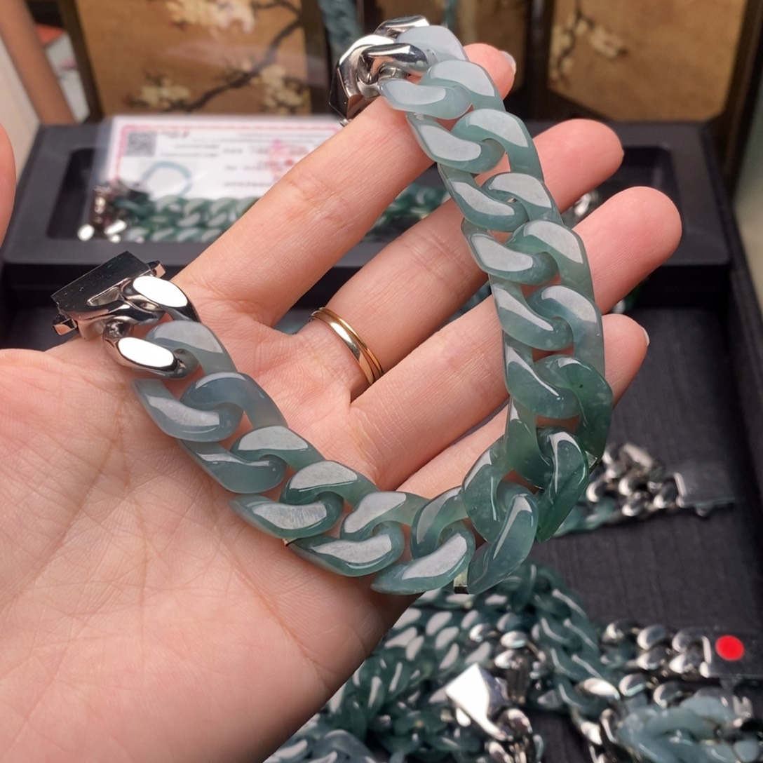 人***缘翡翠未镶嵌手链手链10002
