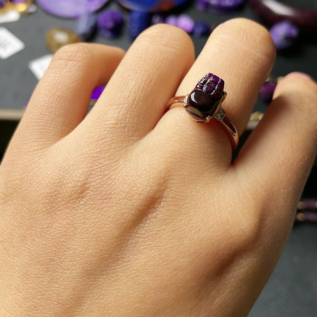 苏纪石（舒俱来）戒指银S925镶嵌