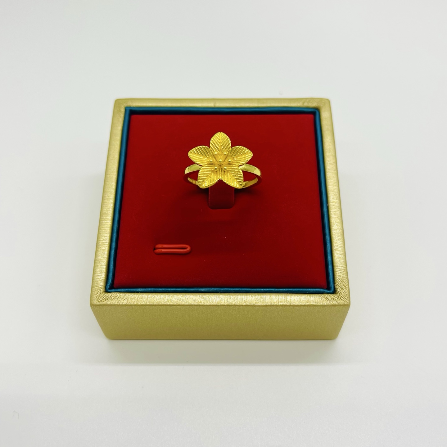 足银戒指 樱花开口戒指（简约时尚）