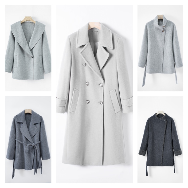 【灰色系】设计师款双面马海毛大衣合集