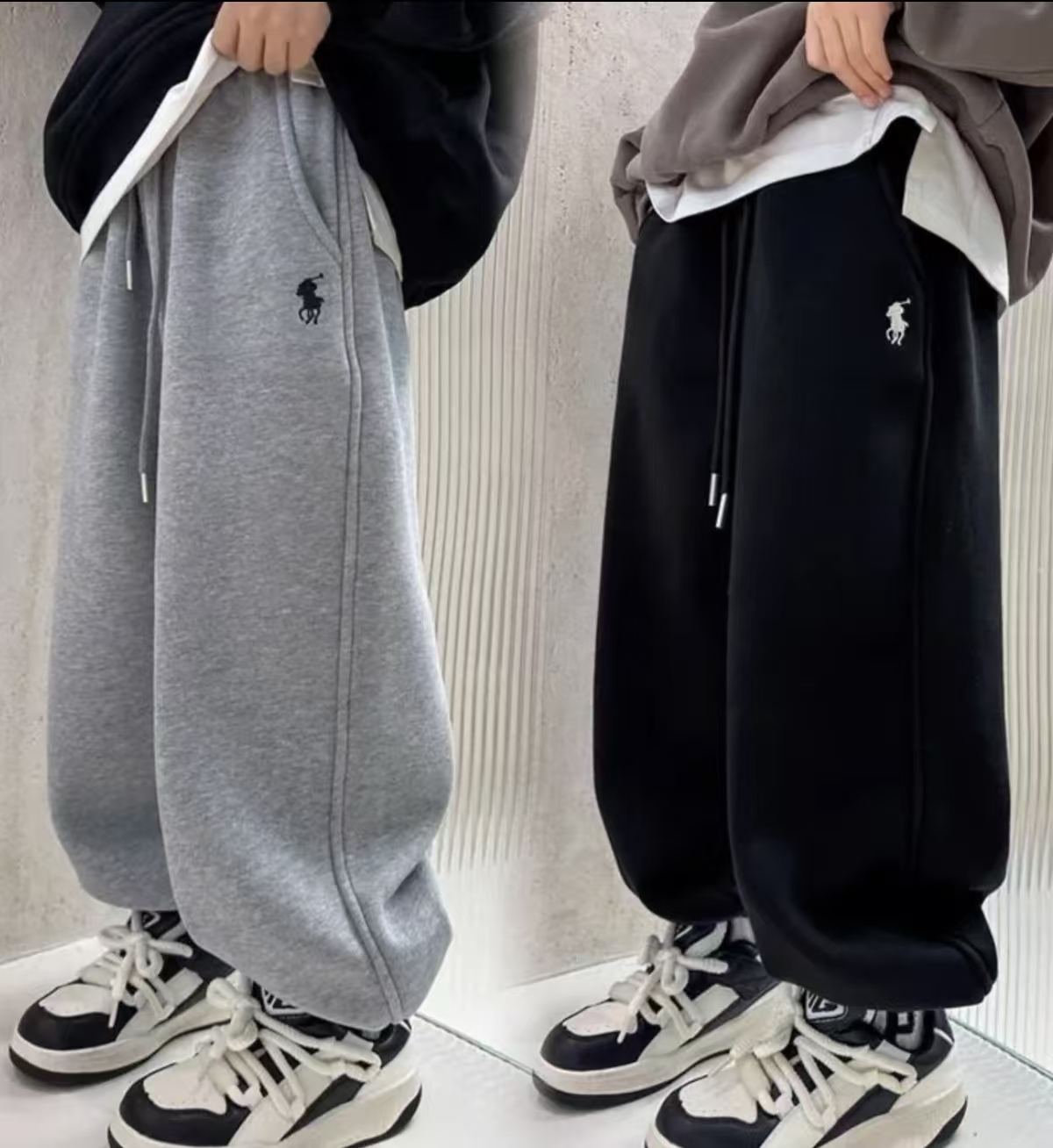 【韩版一体绒】2025儿童冬款加绒时尚潮范休闲裤KK-03