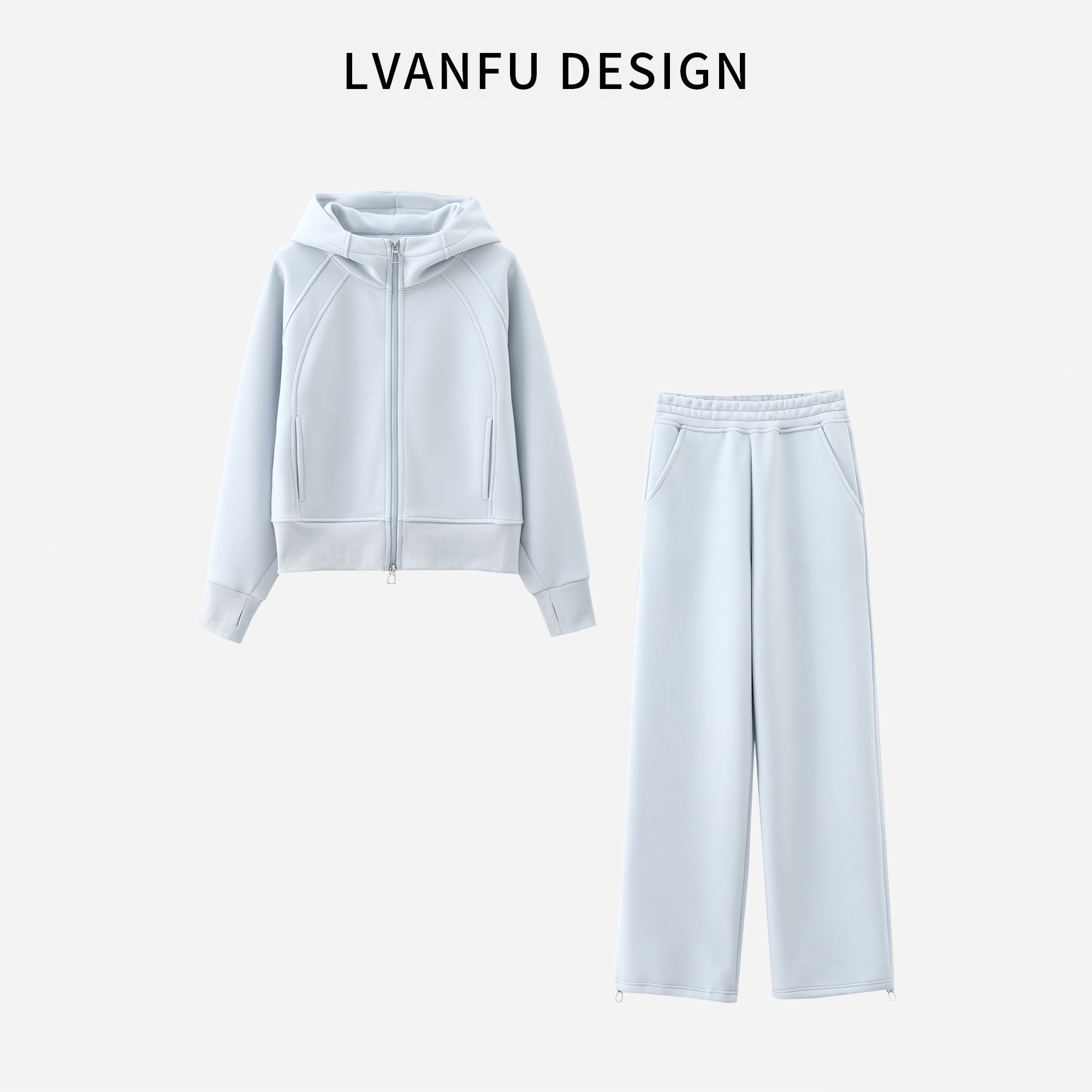 【秋季上新】依凡芙欧若风棉质女士连帽休闲套装JY657A/LCG