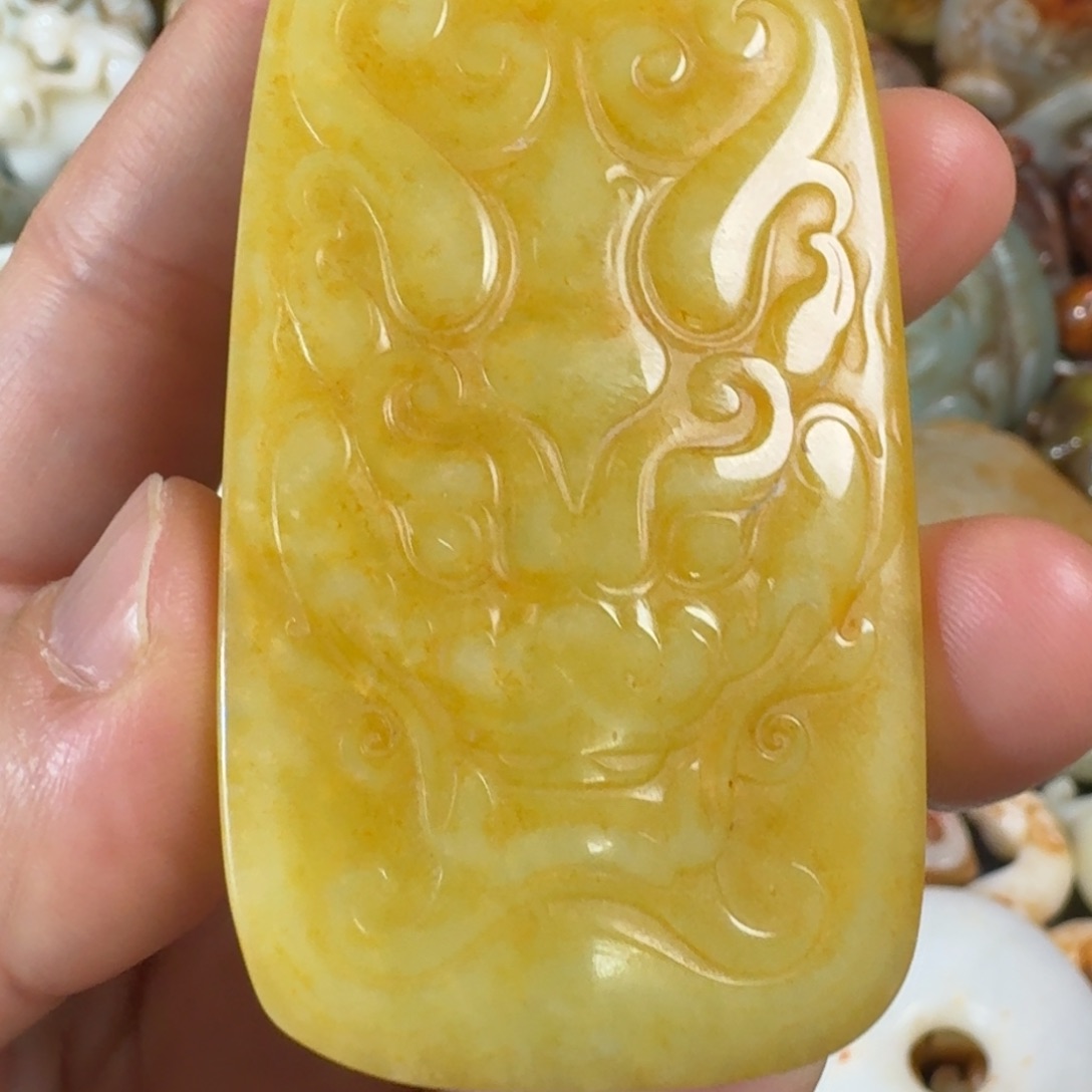 和田玉挂件未镶嵌空**外