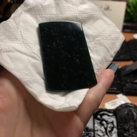 翡翠挂件未镶嵌天然缅甸a货钢琴黑挂件