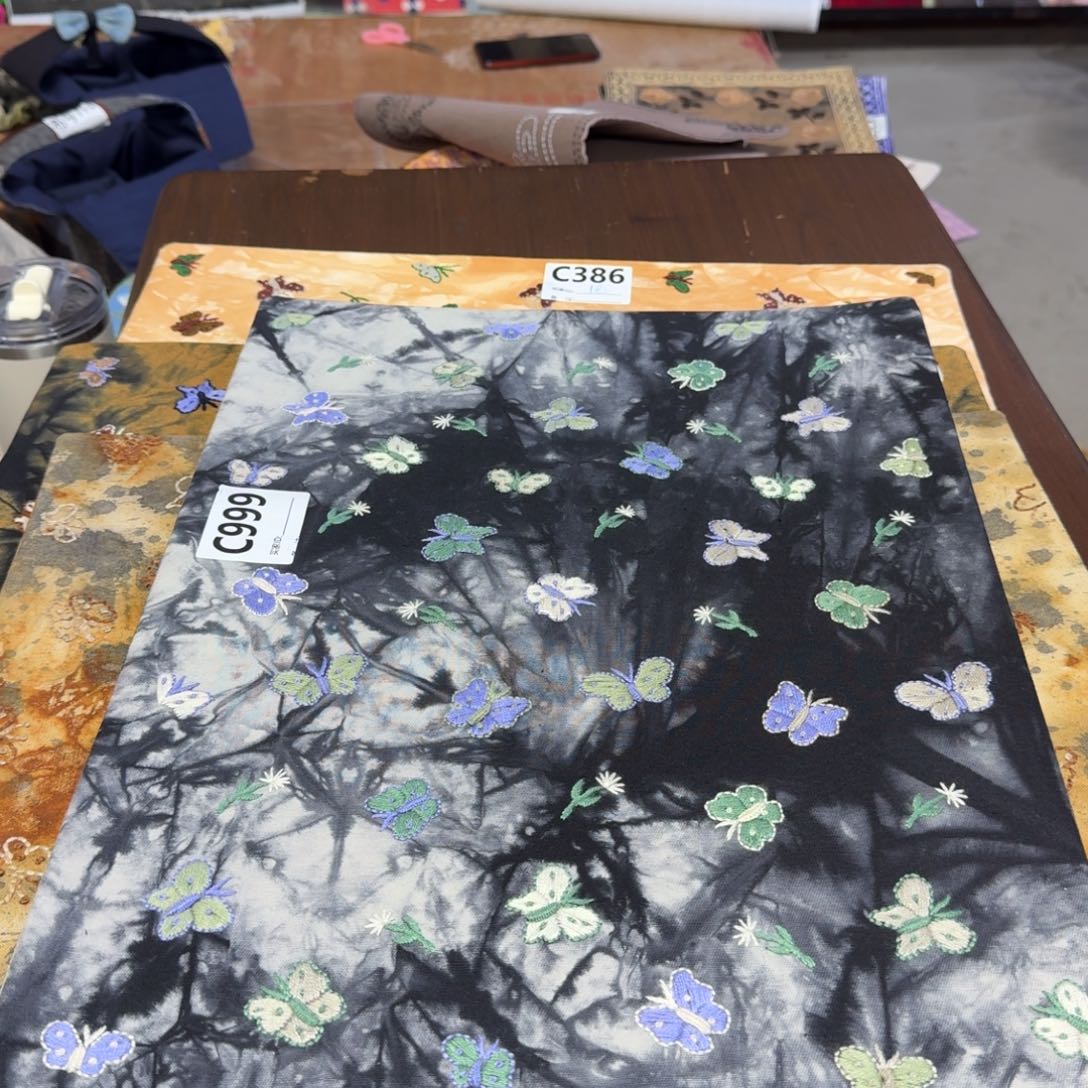 安***仁棉999扎染蝴蝶一张水墨画