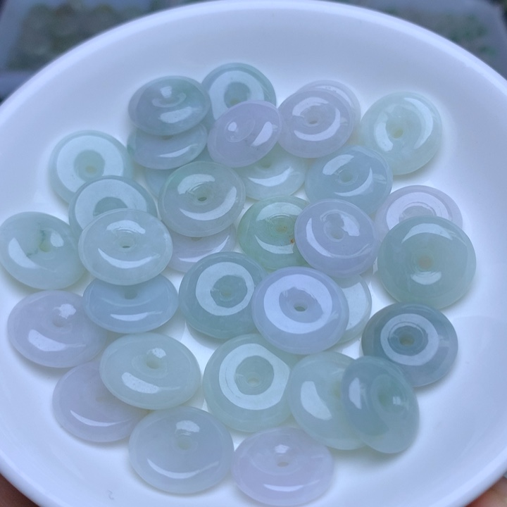 散珠翡翠卡14.6平安扣10个