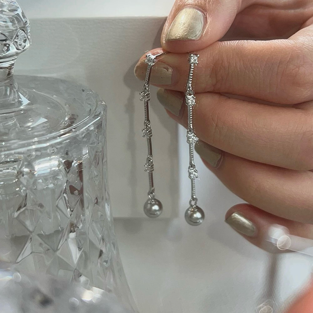 铜合金耳饰 D2333 S925银针锆石流苏气质轻奢高级感时尚百搭耳饰