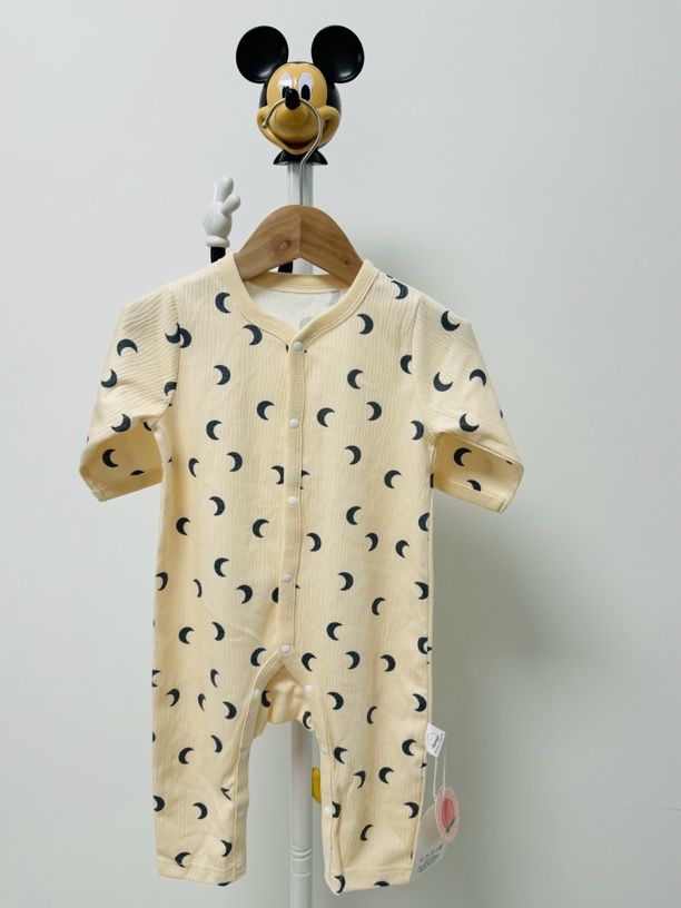 多巴胺-对开长袖连体衣长袖爬服四季款薄棉家居服