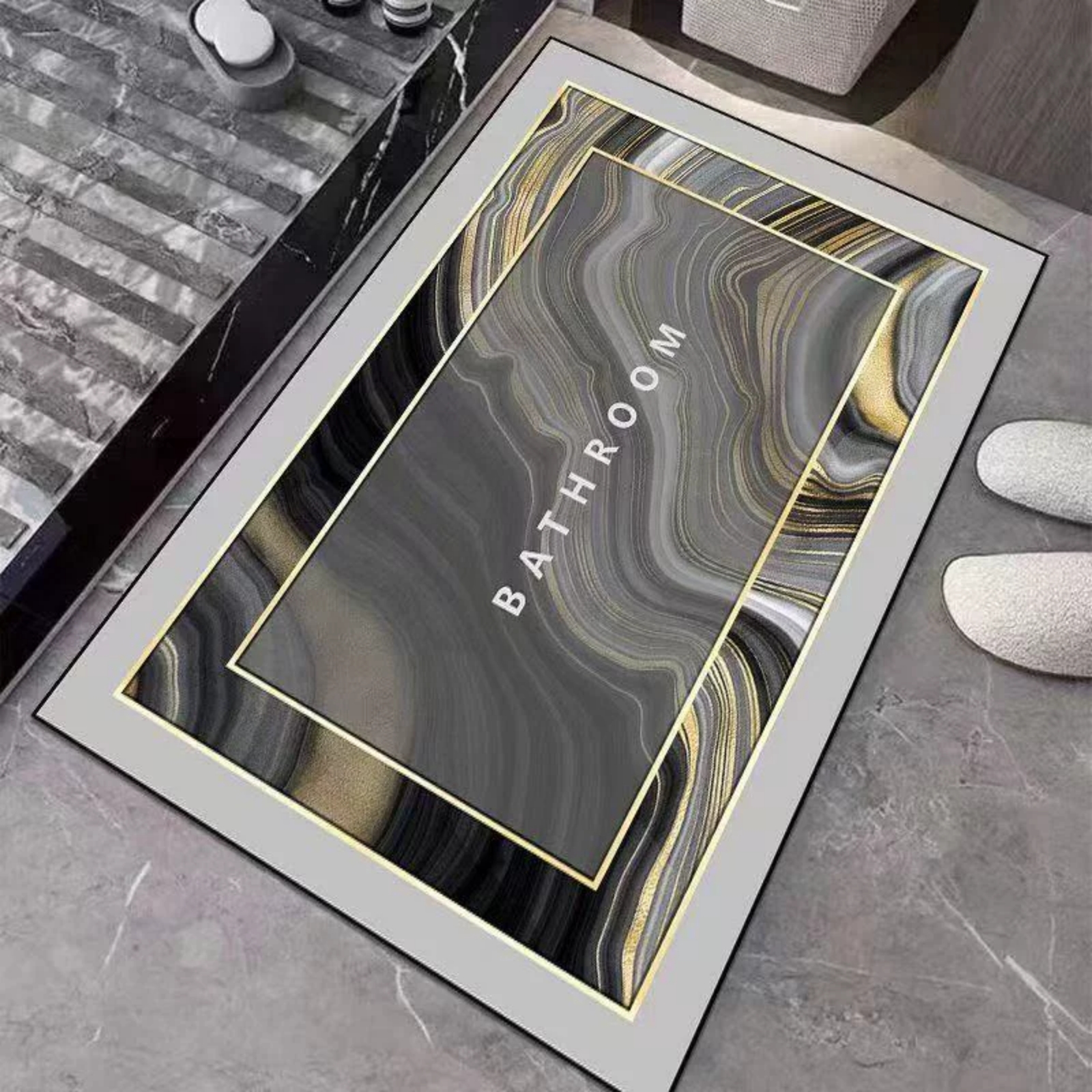 防滑吸水皮革入户门垫，厨房、卫生间吸水地垫，可擦/免洗、可裁剪