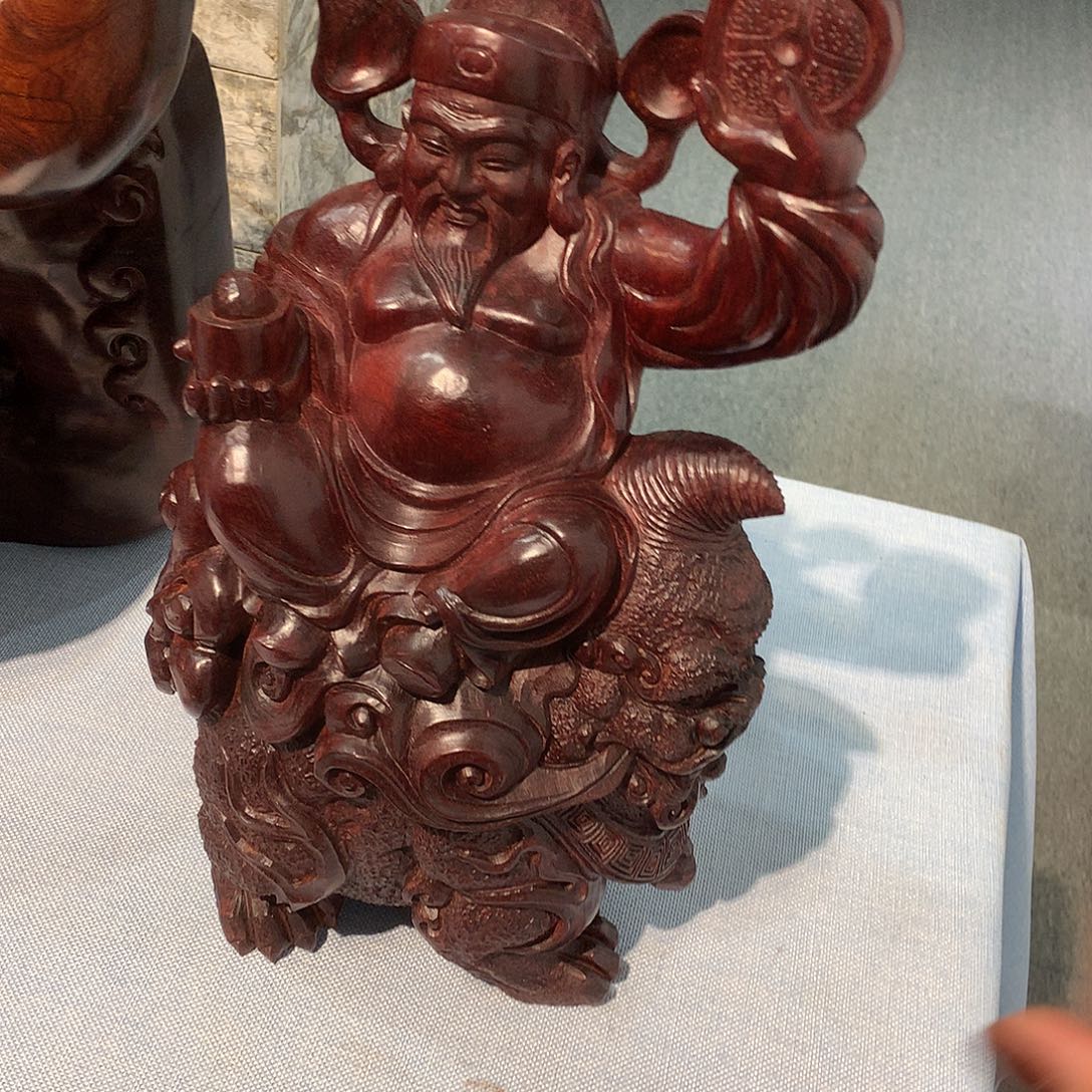 旭***将紫檀精品财神摆件