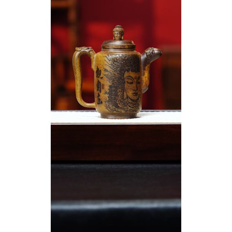 宜兴紫砂 高汲直 龙骨金砂 王燕 h136