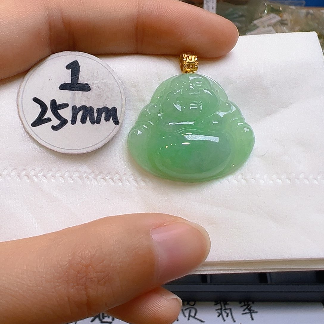 翡翠颈饰18K金镶嵌翡翠