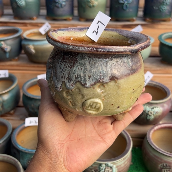 2-7花盆小鹿园艺口9.5高10