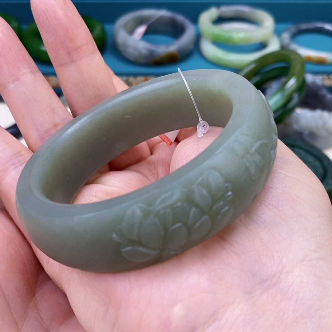 和田玉手镯定制58未镶嵌