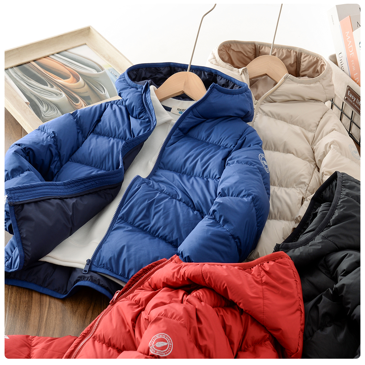 巴森鹿儿童羽绒服男童女童中大童冬季90白鸭绒羽绒服2517款