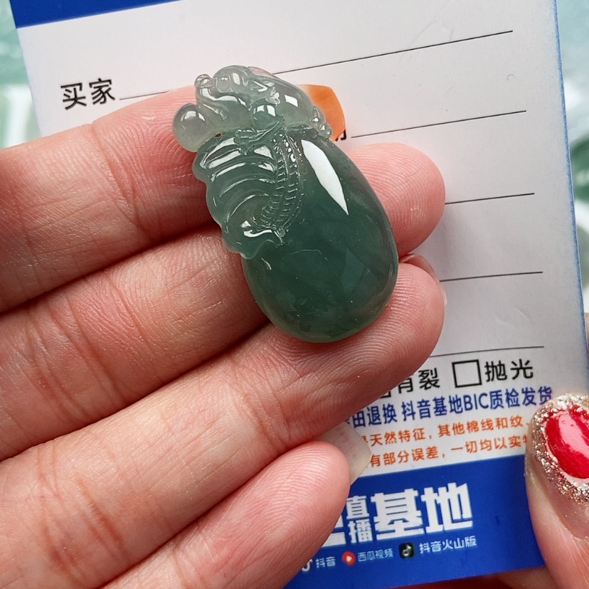 【闪购商品】翡翠颈饰未镶嵌钱袋子