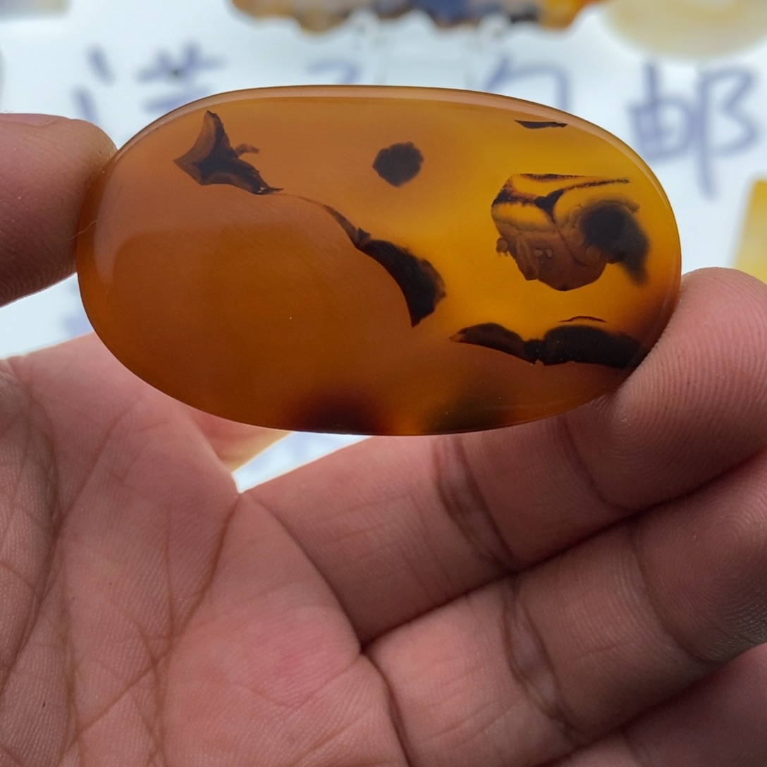 玛瑙/玉髓牌子足银镀金镶嵌