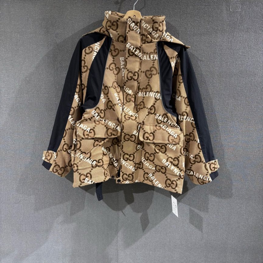 未使用 Balenciaga/巴黎世家 （pm）古驰联名满印夹克外套40码/9832