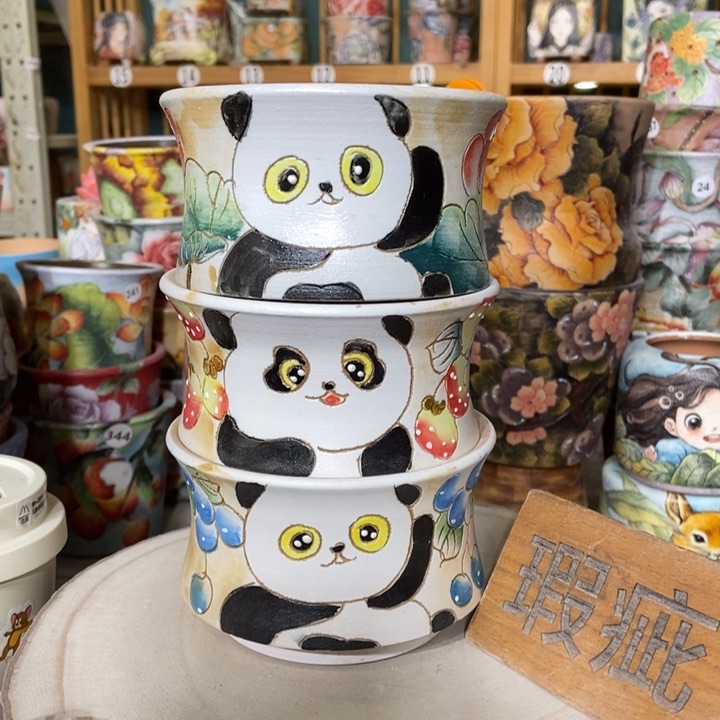 红陶景德镇艺术手绘作品