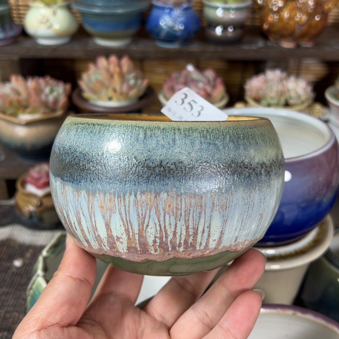 红陶口9高7 景德镇手工花盆