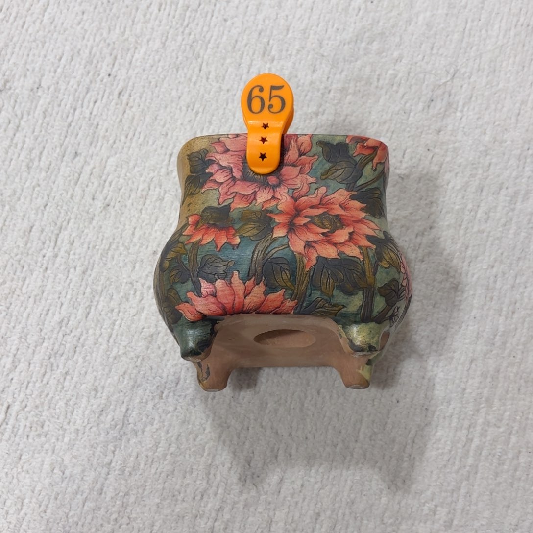 岚***舟花盆紫砂陶瓷多肉花盆微瑕