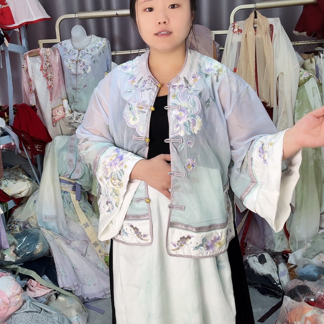 蓝色清汉女s m l备注尺码