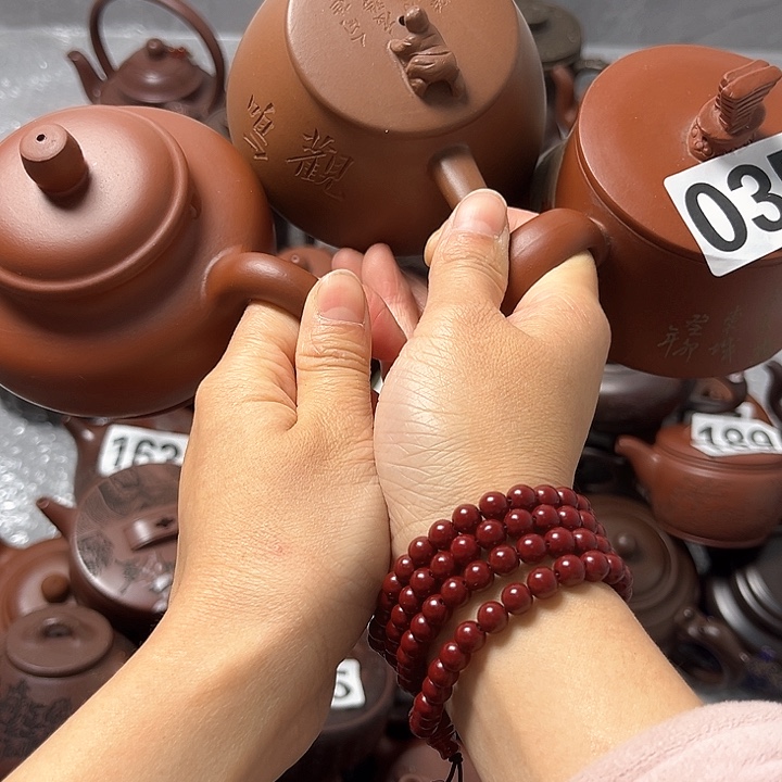 紫砂茶壶老*紫砂微瑕半手