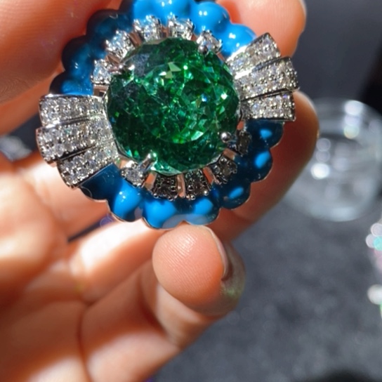 红宝石戒指银S925镶嵌