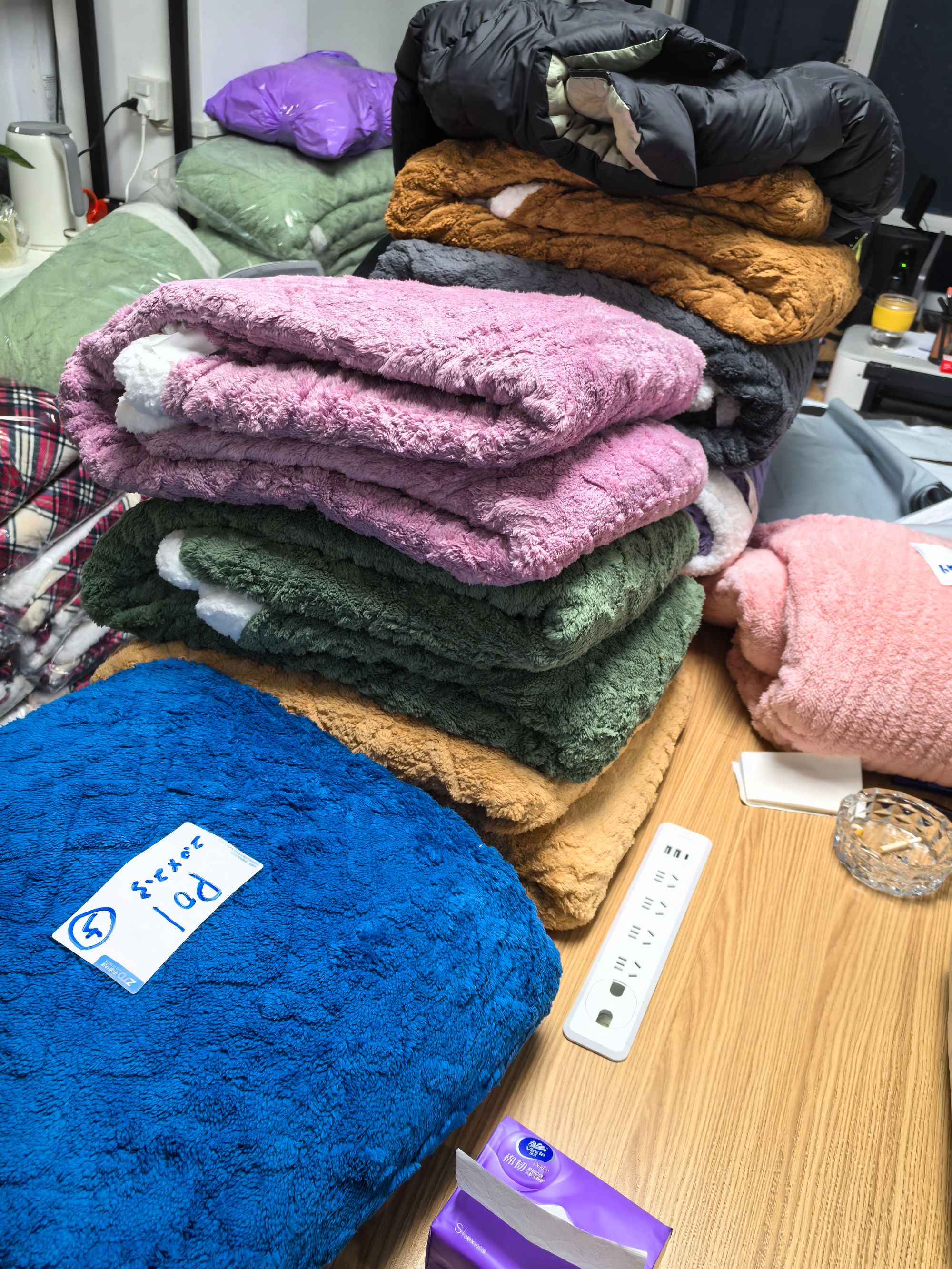 P07塔芙绒保暖毯子加绒毛毯铺床午睡盖被被套