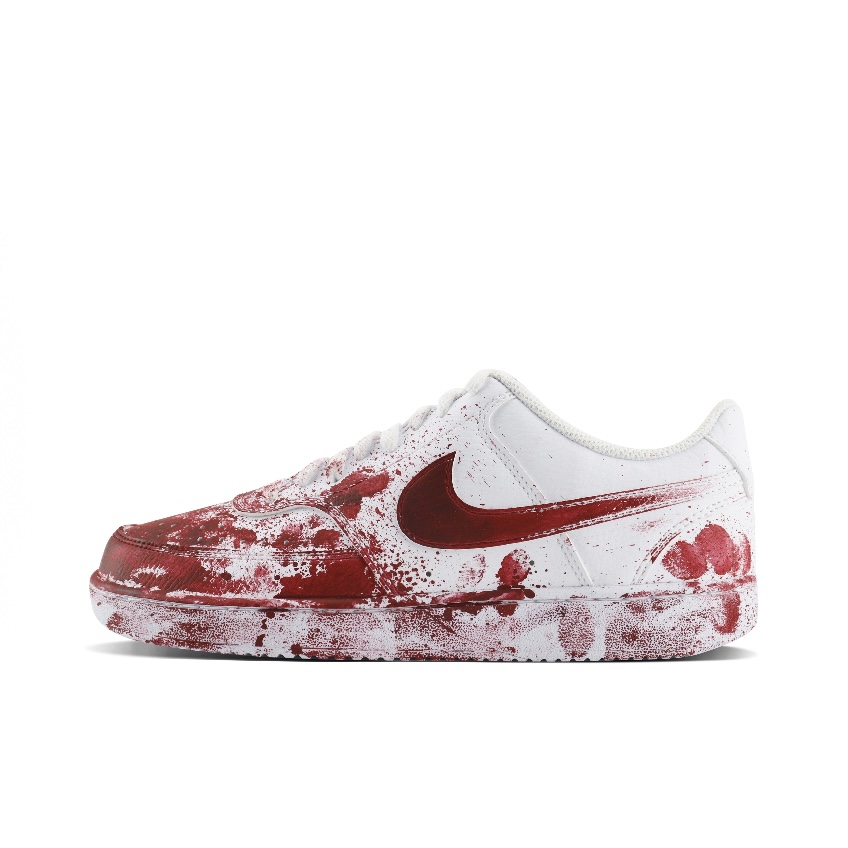定制球鞋Nike/耐克CourtVision1案发现场 涂鸦百搭 低帮板鞋 男款