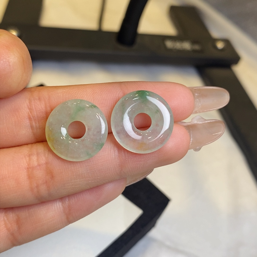 翡翠耳饰未镶嵌裸石甜甜圈