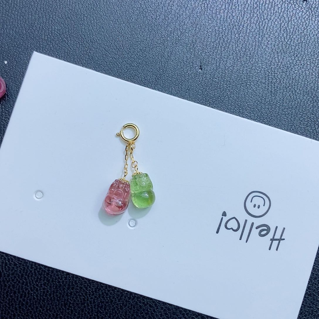 碧玺颈饰未镶嵌碧玺吊坠