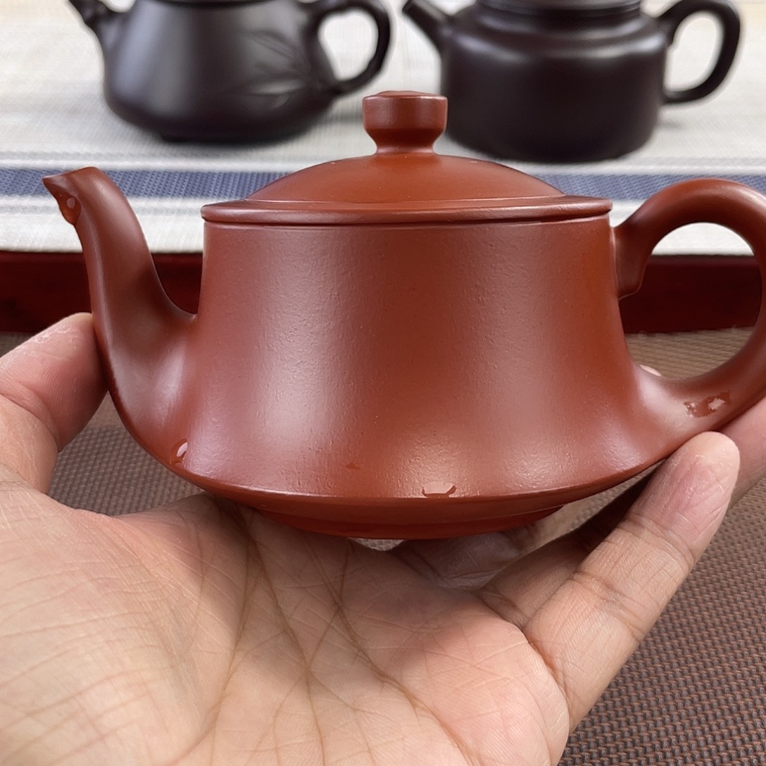 壶紫砂原矿朱泥一帆风顺