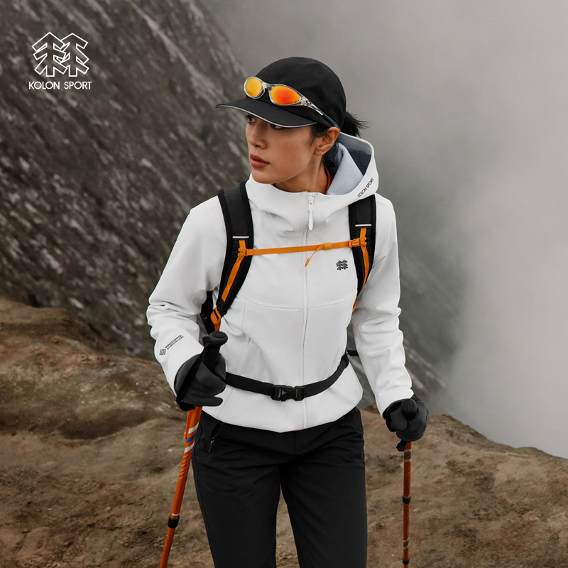KOLON SPORT可隆软壳衣防泼水防风透湿GTX白标女士BORA软壳夹克